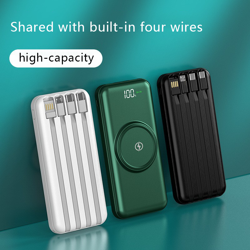 Power Bank Supplier - OEM 10000-20000mAh Wireless Built-in Cable