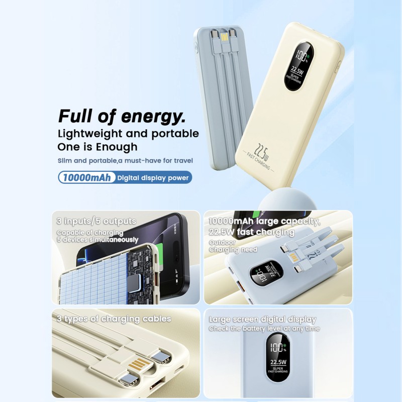 Power Bank Factory - OEM Custom Logo 10000mAh 22.5W Holder