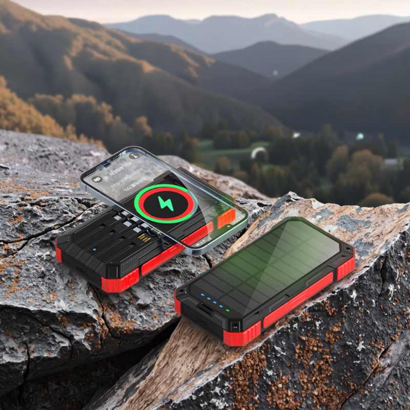 Solar Power Bank Factory - OEM 20000mAh Waterproof LED Flashlight