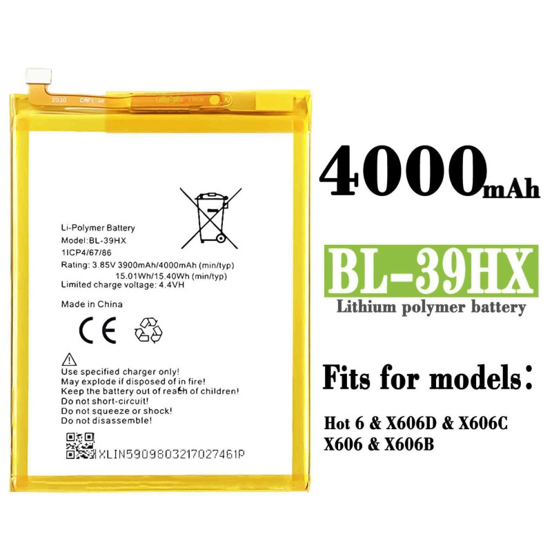 Mobile Battery Factory - OEM BL-58BX 6000mAh Infinix Hot