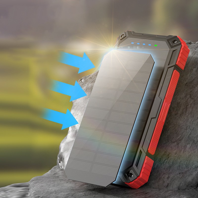 Solar Power Bank Factory - OEM 20000mAh Waterproof LED Flashlight