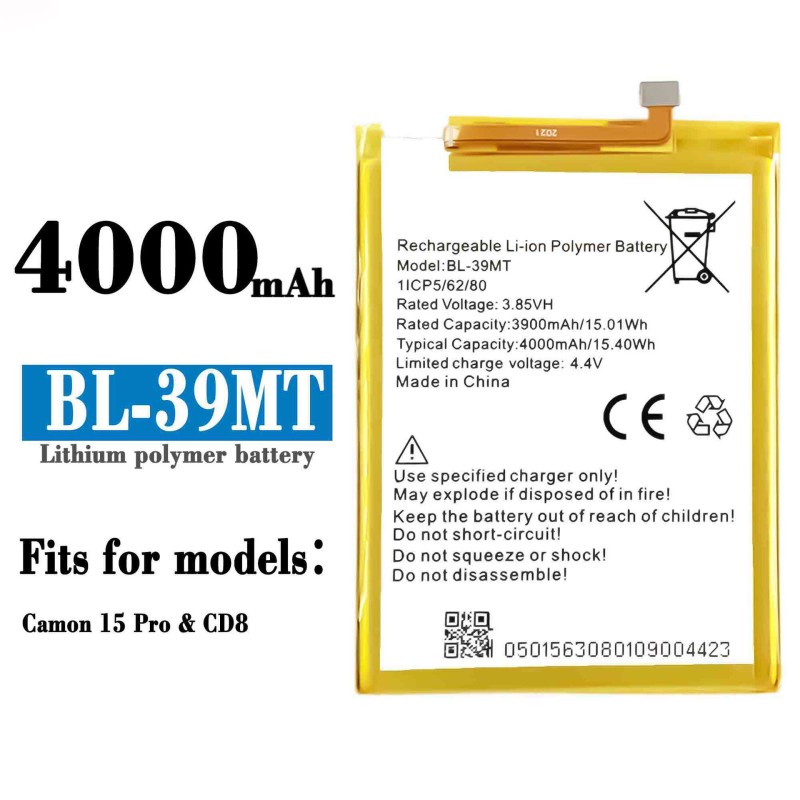Mobile Battery Manufacturer - OEM BL-36BT 4000mAh Tecno