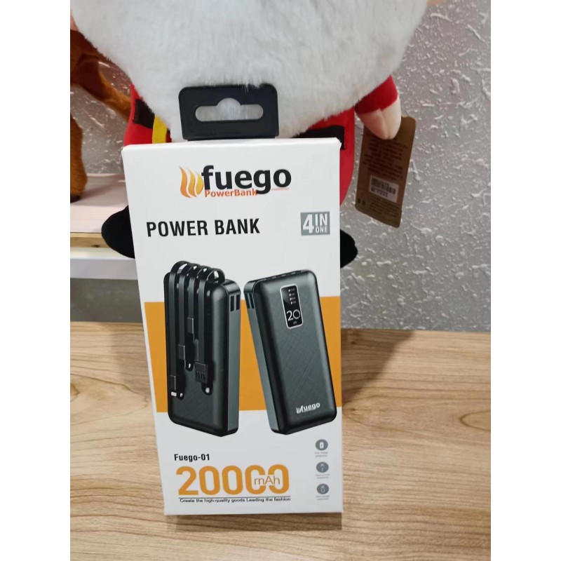 Power Bank Supplier - OEM 20000mAh Li-Polymer with Cable