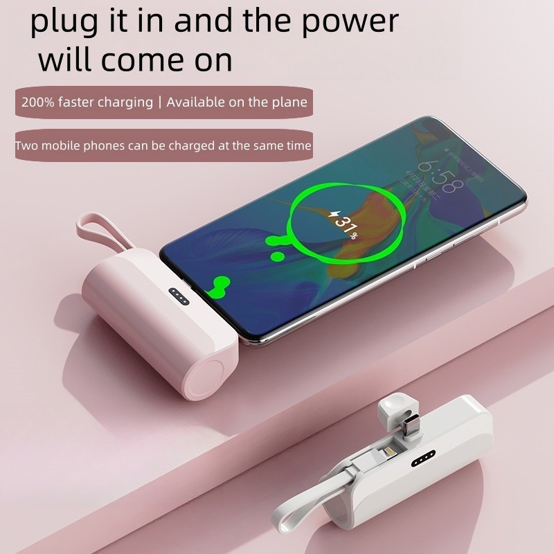 Power Bank Manufacturer - QC3.0 Built-in Cable Compact
