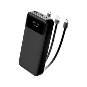 Power Bank Factory - Bulk 20000mAh Built-in Cable OEM