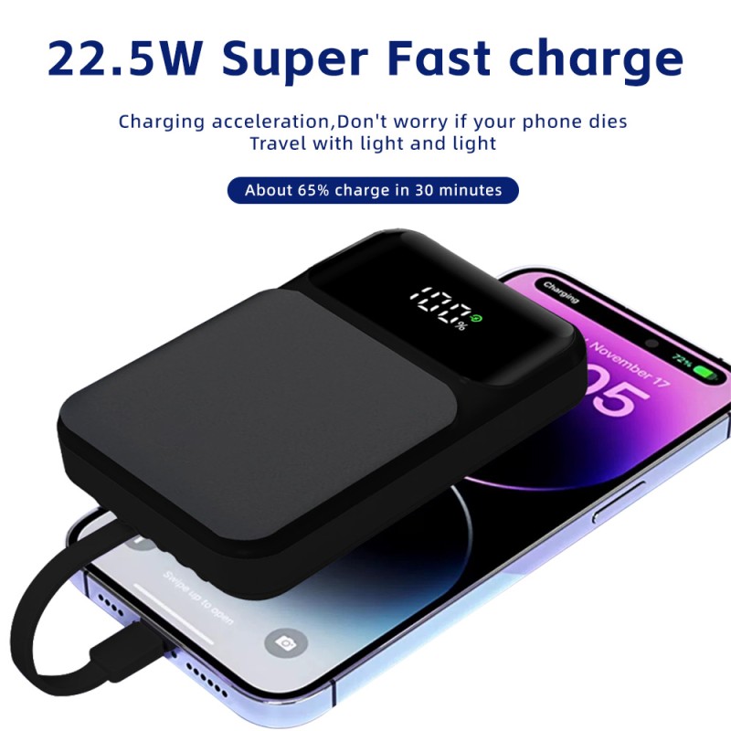 Power Bank Factory - 10000mAh Li-Polymer Built-in Cable