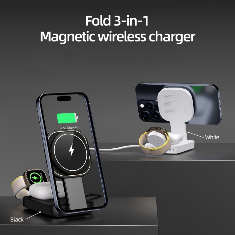 Wireless Charger Factory - 3-in-1 Foldable Multi Device