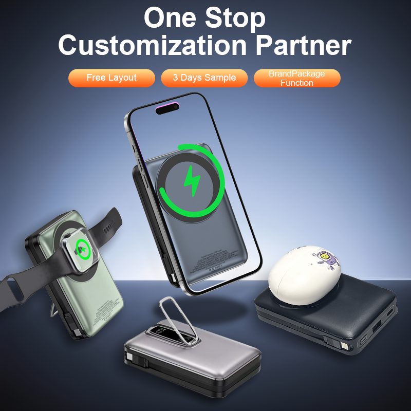 Wireless Power Bank Manufacturer - 3-in-1 Magnetic 20W