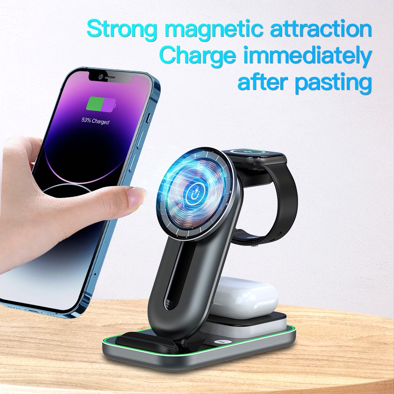 Wireless Charger Manufacturer - OEM 4-in-1 Wireless LED Charger