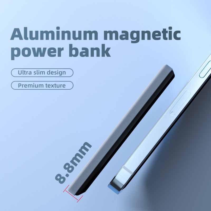 Power Bank Factory - OEM 5000mAh Aluminum Alloy Magnetic