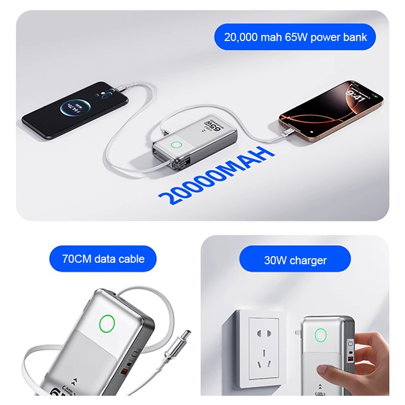 Power Bank Factory - OEM 3-in-1 65W GaN 20000mAh
