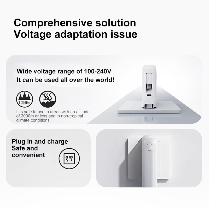 Power Bank Supplier - OEM 35W GaN Built-in Retractable Cable