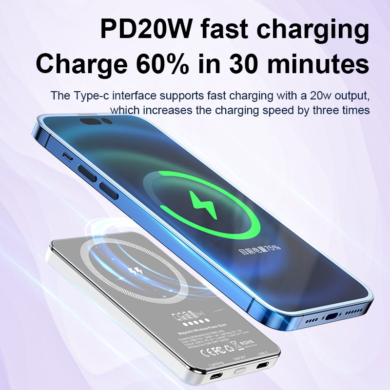 Power Bank Supplier - OEM 5000mAh Ultra-Thin Magnetic