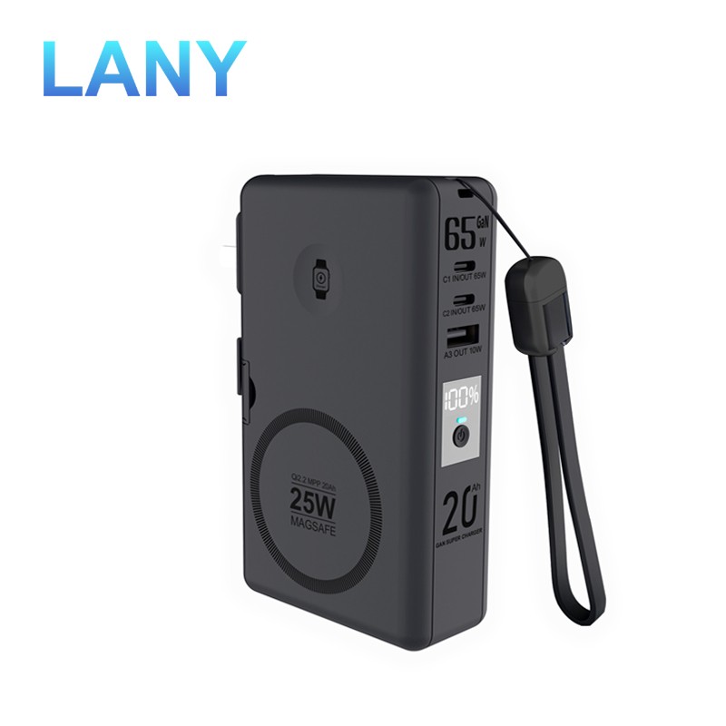 Power Bank Factory - OEM 20000mAh 65W GaN Magnetic Wireless