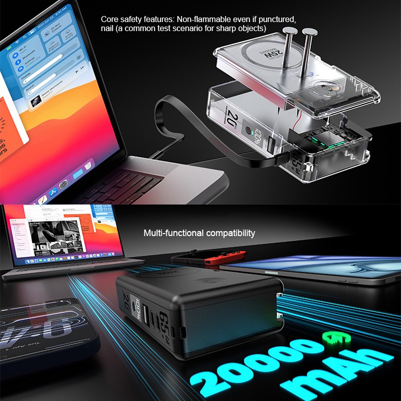 Power Bank Factory - OEM 20000mAh 65W GaN Magnetic Wireless