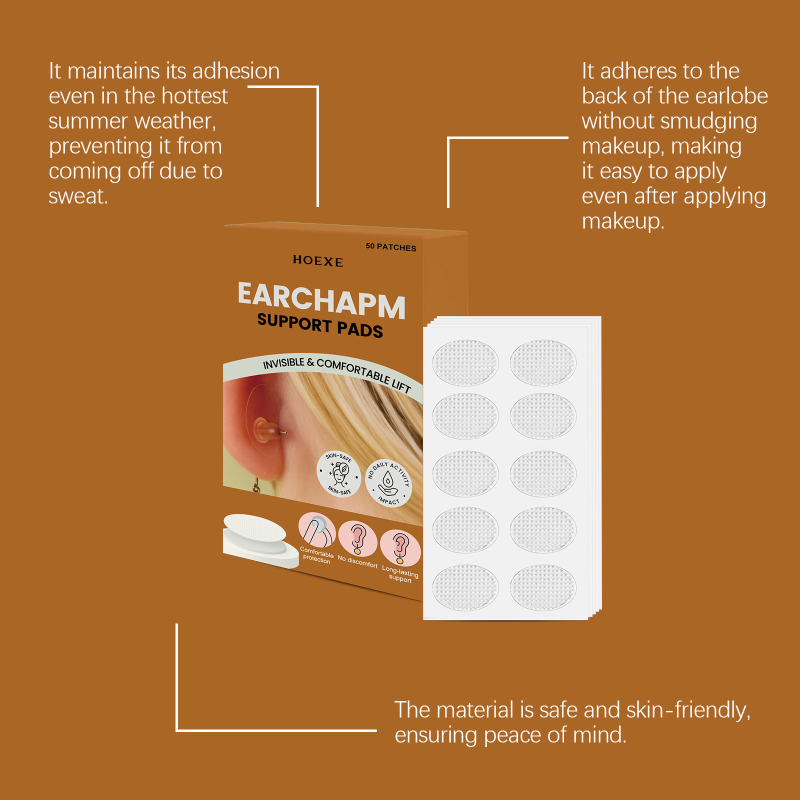 HOEXE Comfortable Invisible Earlobe Support Ear Patch External Use Protective Earrings Patch Earchapm Support Pads