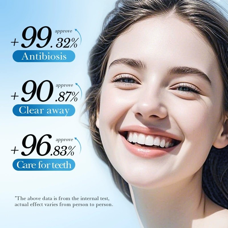 Sadoer 10pcs Refreshing Mouthwash Teeth Whitening Stains Bad Breath Removing Yellow Black Teeth Relieving Mouthwash in Sachet