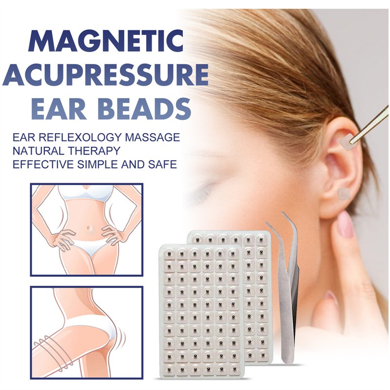 EELHOE 120 Patches Flaccid Skin Relieving Dark Circkles Wrinkles Removing Magnetic Acupressure Ear Beads Slimming