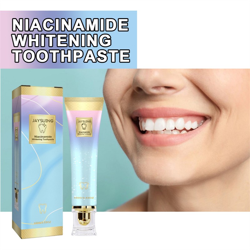 Jaysuing 100g Niacinamide Whitening Toothpaste Teeth Stain Bad Breath Reducing Professional Nicotinamide Toothpaste for Sale
