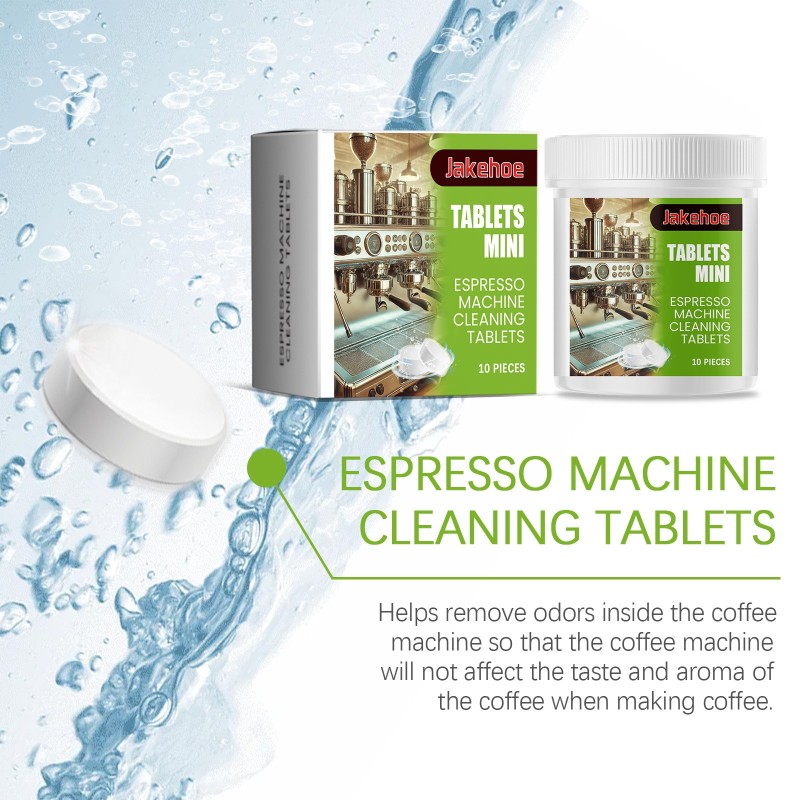 JAKEHOE Coffee Machine Cleaning Sheet Special Descaling Coffee Stain Cleaner Renovation Espresso Machine Cleaning Tablets