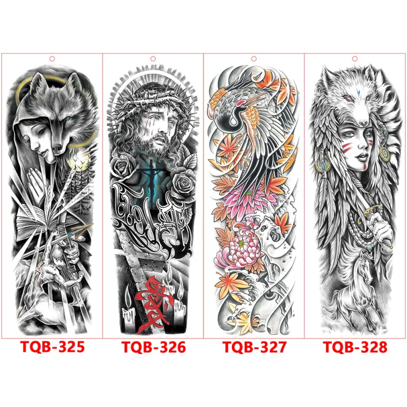 Anti-sweat Temporary Tattoo tiger lion Big Flower Arm Quality Temporary Tattoo Stickers for Vending