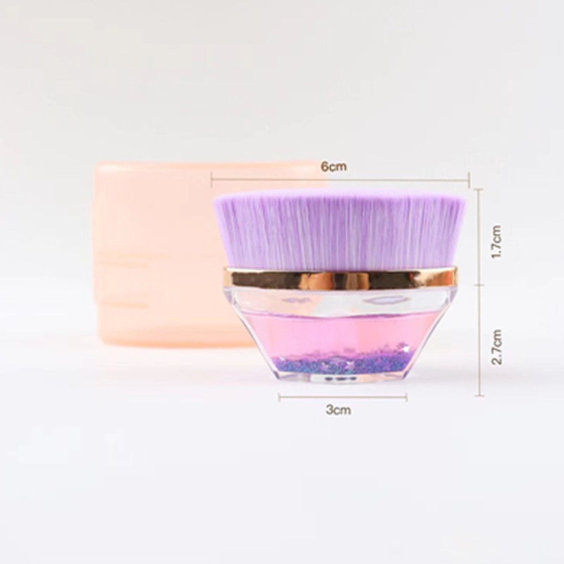 NO 55 Foundation Brush Natural Hair Makeup Brushes Custom Logo Single Flat Bottom Quicksand Makeup Brush with Protective Box