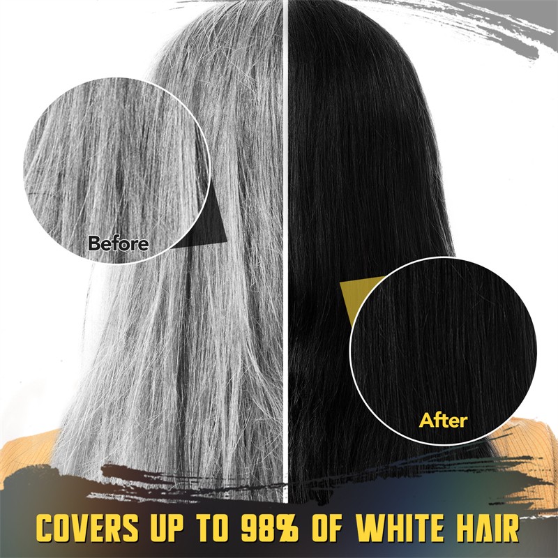 Elaimei Long Lasting Black Light Dark Brown 3 Colors Hairdressing Wand Gray Hair Covering Styling 2 in 1 Hair Color Stick Comb