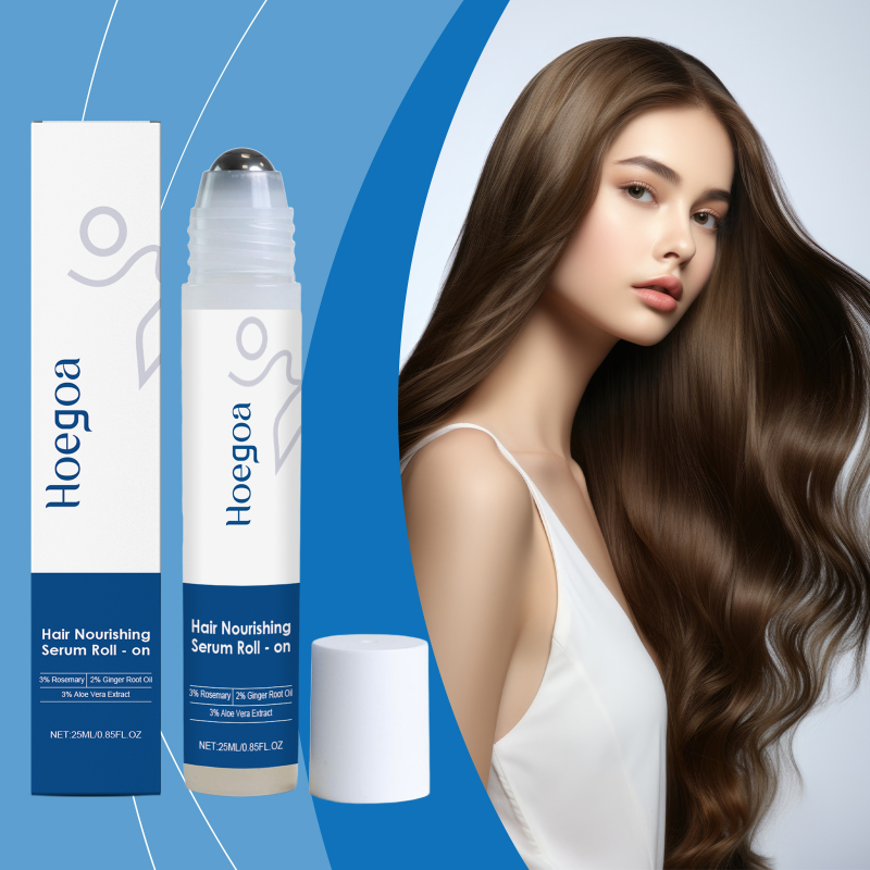 HOEGOA Hair Care Scalp Nourishing Serum Treatment Essence Moisturizing Plumping Hair Follicle Roll-on Essential Oil