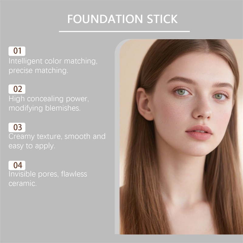 ZEPHOCO Color Changing Foundation Stick Uneven Skin Color Base Makeup Fit Improving Best Foundation Sticks