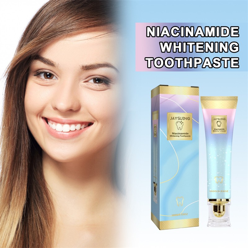Jaysuing 100g Niacinamide Whitening Toothpaste Teeth Stain Bad Breath Reducing Professional Nicotinamide Toothpaste for Sale