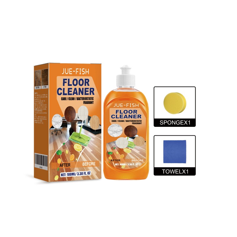 Jue-Fish Floor Cleaner Deep Decontamination Brightening Tile Cleaner for Wood Floor Polishing Vacuum Cleaners & Floor Care 100ml