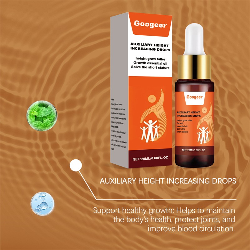 Googeer 20ml Auxiliary Height Increasing Drops Bone Development Promoting Height Increasing Oil Products to Increase Height