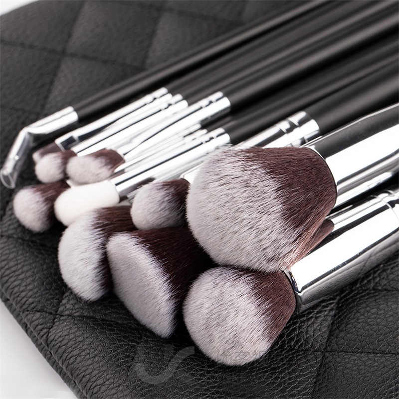 No logo 15 Pcs Cosmetics Make up Brush Set Custom High Quality Beauty Tool Blush Foundation Eyeshadow Brush Set with Bag