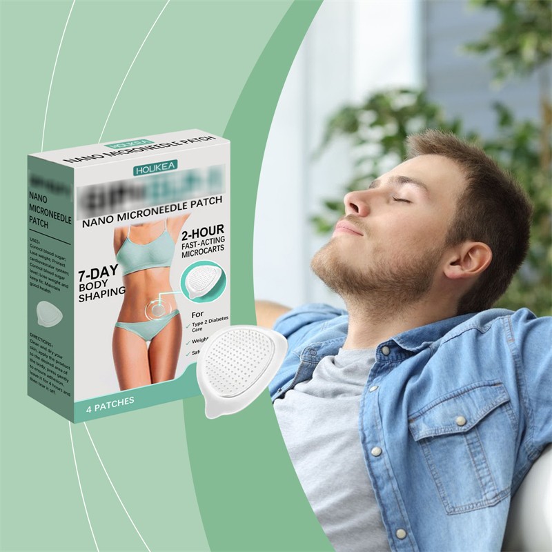 HOUKEA 4pcs Nano Microneedle Patches Blood Sugar Controlling Weight Reducing Patch