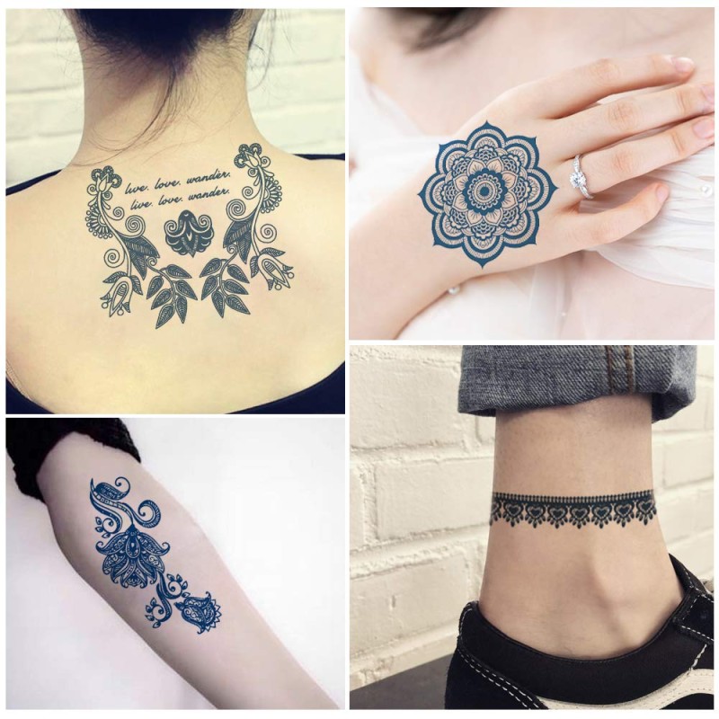 SPX Fruit Juice Children's Tattoo Sticker Cartoon Compass Belly Tattoo Stickers Body Art Semi-permanent Finger Collarbone Tattoo