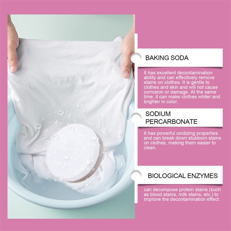 Jue Fish 10pcs Bio Enzyme Cleaning Tablets Oil Food Stains Removing Clothing Color Protecting Biotin Clothes Cleaning Tablet