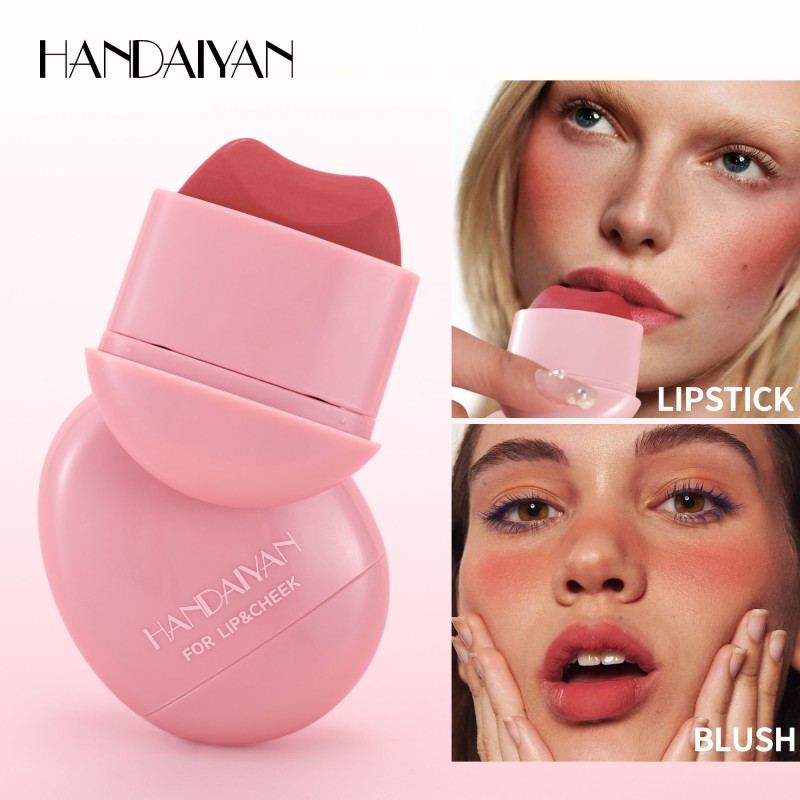 HANDAIYAN Pebble Pocket Blush Cream Tint Stick 5 Colors Blusher for Lip Cheek