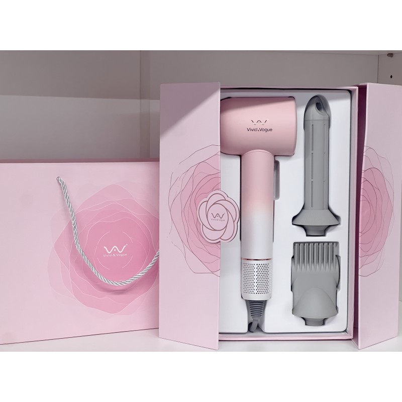 Vivid&Vogue VAV-818C-SE 3 in 1 Ionic Hair Dryer Curler Straightener Set Professional Salon Dropshipping Medium