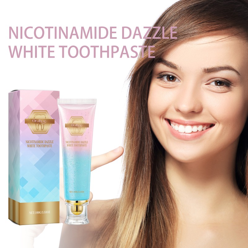 ORALHOE Niacinamide Dazzle White Aloe Vera Toothpaste Nicotinamide Deeply Remove Stains Mint Whitening Toothpaste 100g