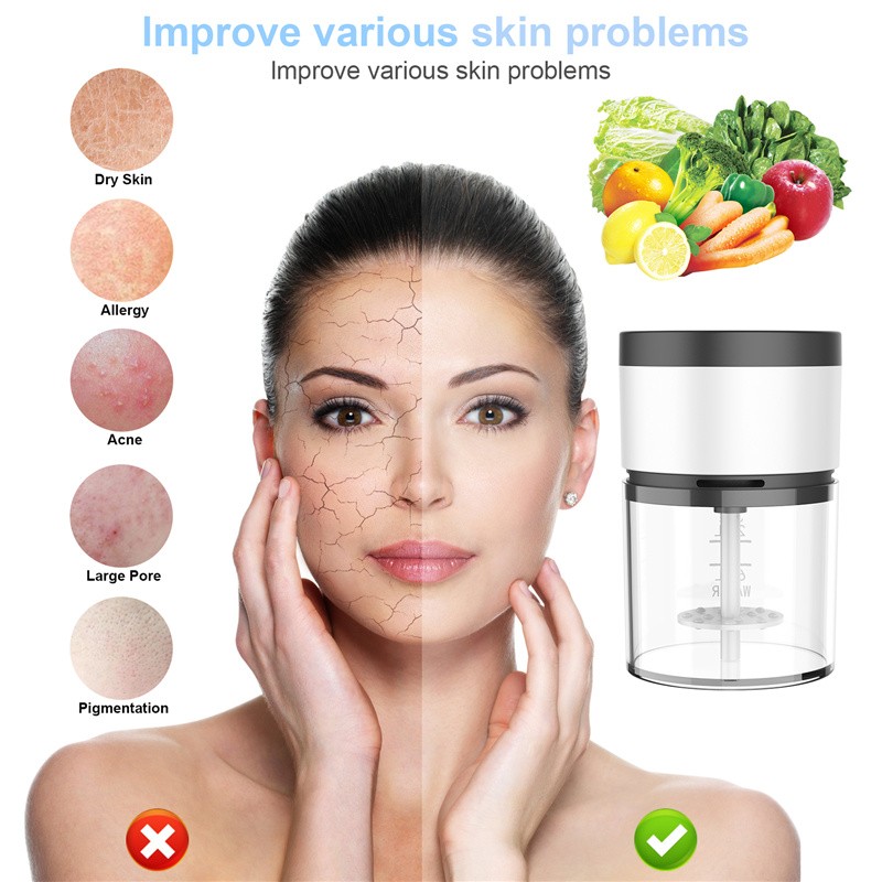 Home Travel DIY Fruit Mask Machine Vegetable Juice Collagen Face Mask Maker Rechargeable Facial Mask Equipment with Knife
