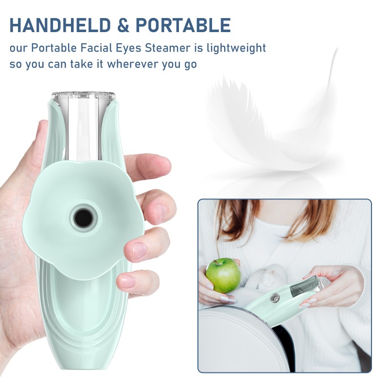 LR-06 Wireless Handheld Warm Facial Eyes Hot Steamer Humidifier Small Molecule Eye SPA Moisturizing Nebulizer