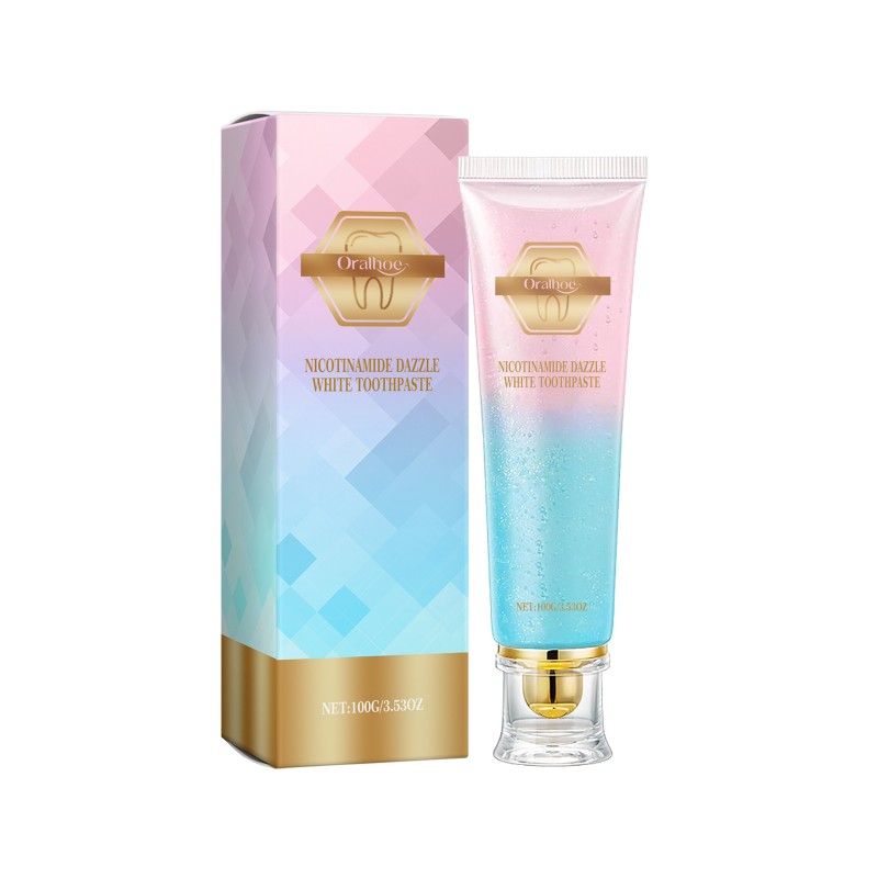 ORALHOE Niacinamide Dazzle White Aloe Vera Toothpaste Nicotinamide Deeply Remove Stains Mint Whitening Toothpaste 100g
