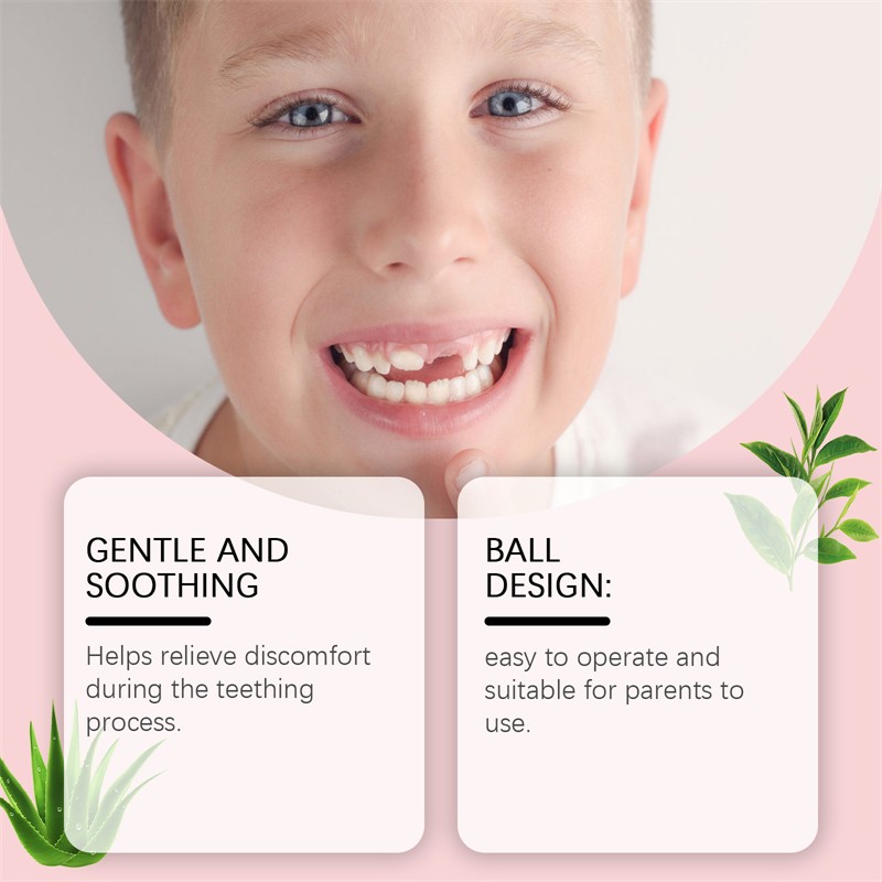 WIIEEY 10ml Children Oral Care Ball Kids Teeth Moisturizing Soothing Refreshing Pain Relieving Ball