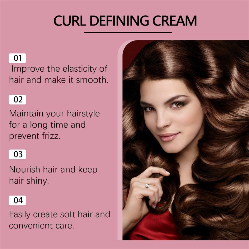 Hoegoa 114g Curl Defining Cream Hydrating Smoothing Tangles Reducing Elasticity Improving Anti Frizz Curl Cream Private Label