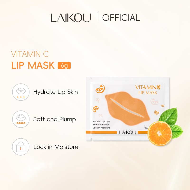 LAIKOU Vitamin C Jelly Overnight Lip Mask Custom Label Individual Pack Quick Film Lock in Nutrients Lip Care Makeup Primer