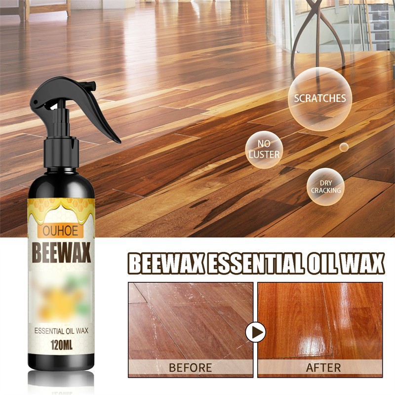 OUHOE Beeswax Essential Oil Anti Mildew Wooden Products Polishing Nourishing Scratches Diluting Furniture Beeswax Spray Set