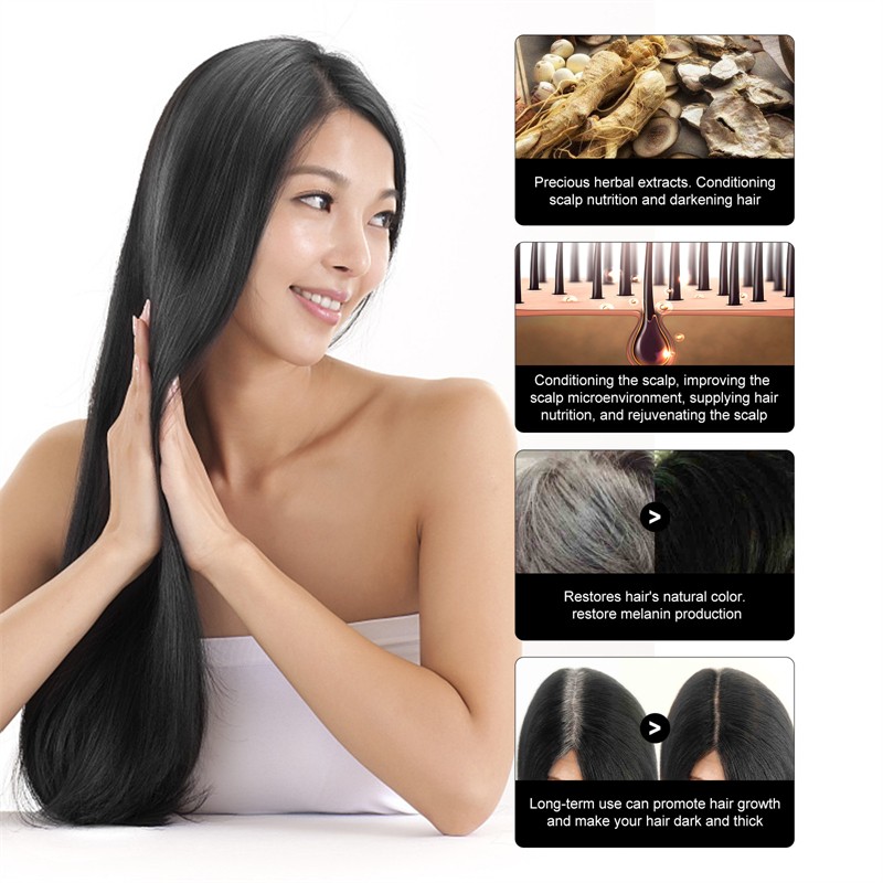 South Moon 30ml Black Hair Shampoo Nourishing Repairing Darkening Loss Reducing Dandruff Removing Itch Relieving Hair Shampoos