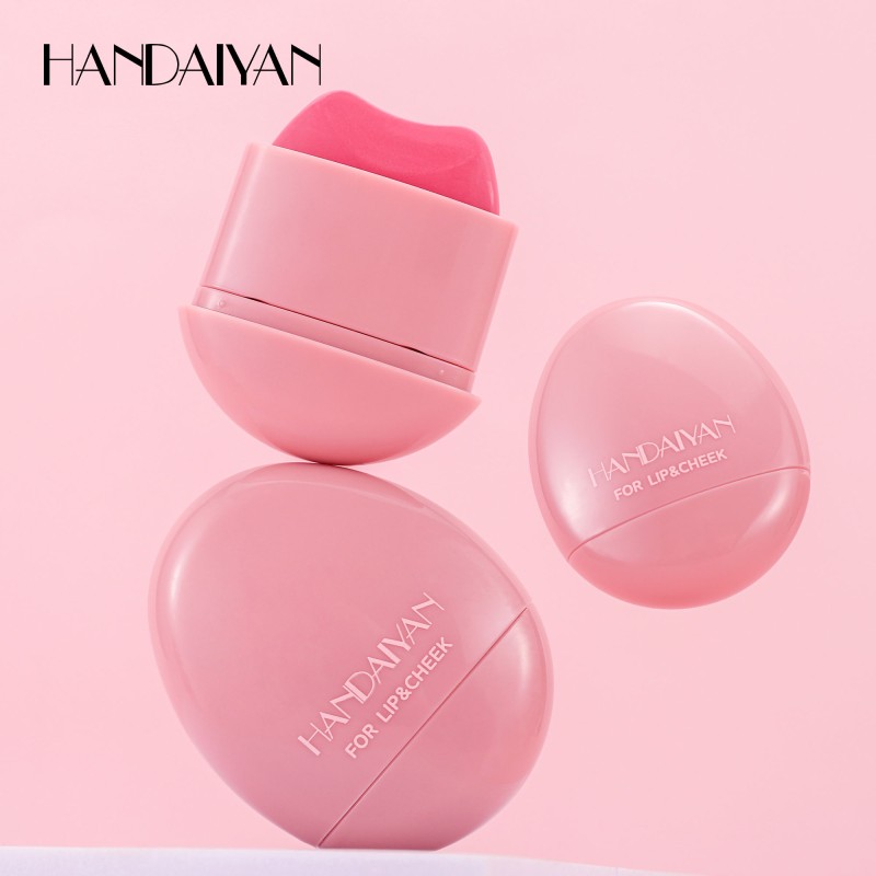 HANDAIYAN Pebble Pocket Blush Cream Tint Stick 5 Colors Blusher for Lip Cheek