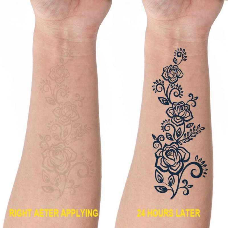 SPX Fruit Juice Children's Tattoo Sticker Cartoon Compass Belly Tattoo Stickers Body Art Semi-permanent Finger Collarbone Tattoo