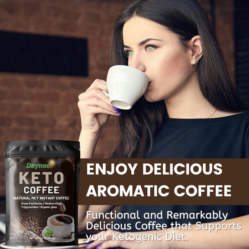 Daynee 10pcs Keto Slimming Coffee Powder Antioxidant Energy Boosting Brain Power Increasing Slimming Fat Burning Coffee Powder